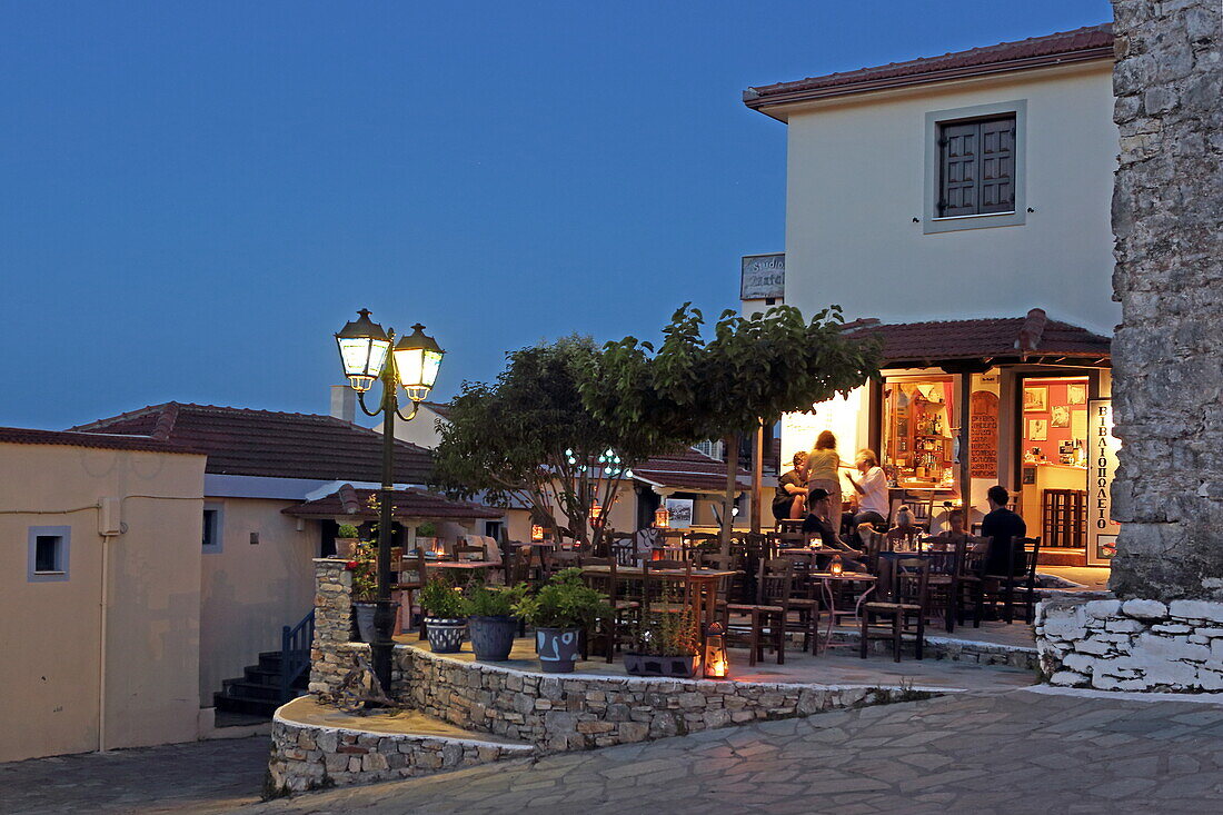 The village of Chora in the interior of Alonissos island, Northern Sporades, Greece