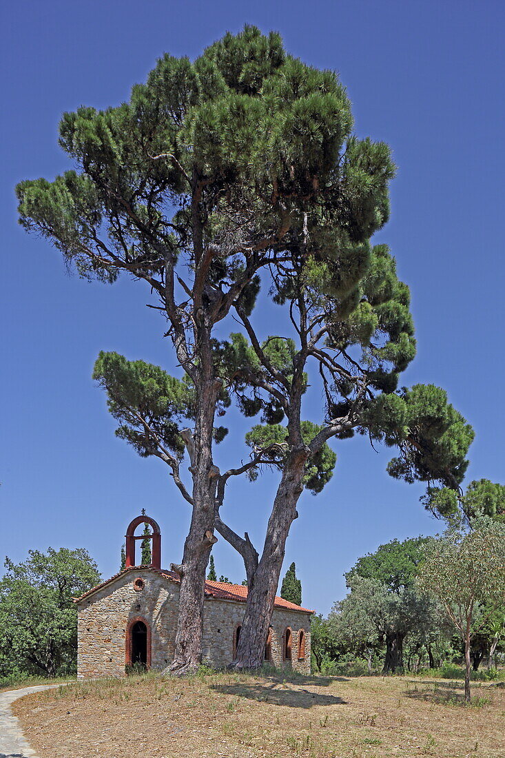 Monastery of Agios Evaggelistrias (Holy Monastery of the Annunciation to the Virgin Mary), Skiathos island, Northern Sporades Greece