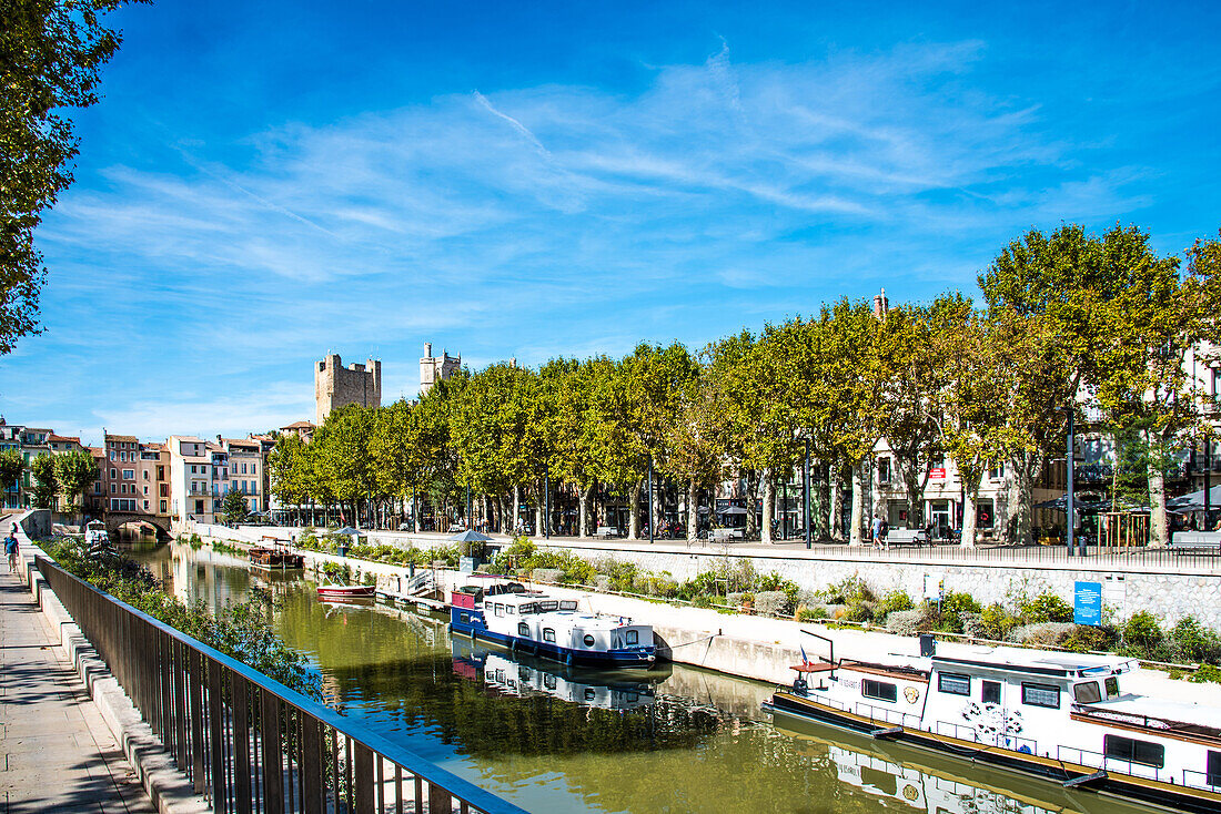 Narbonne, France Provence, promenade, on the Canal du Midi