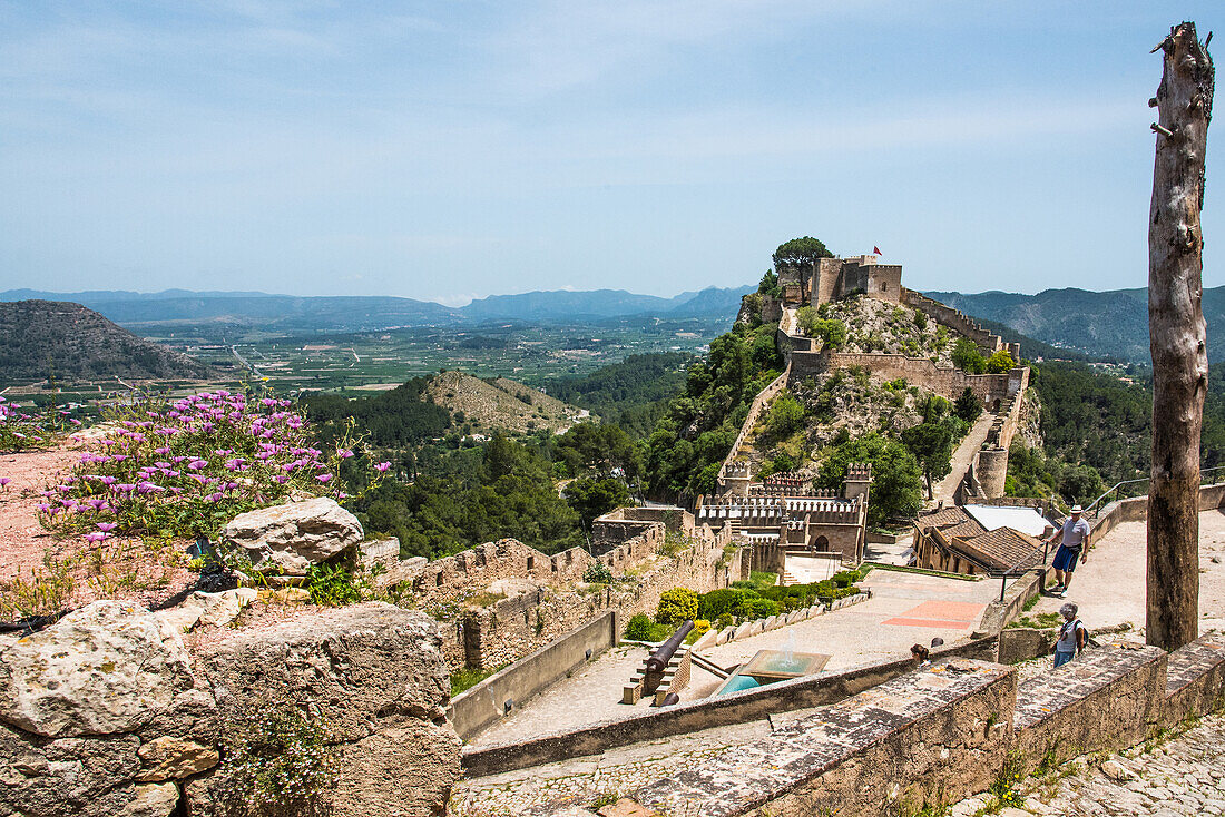 Xativa, Valencia province, Castlio of the Moors, and later of the Borghias papal families, 11th - 18th centuries, Spain