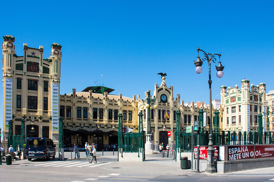 Valencia , the North Station , historic , listed building , Spain