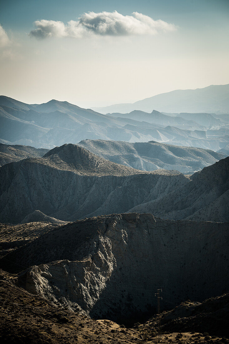 Landschaft, Tabernas Wüste, Almeria, Andalusien, Spanien