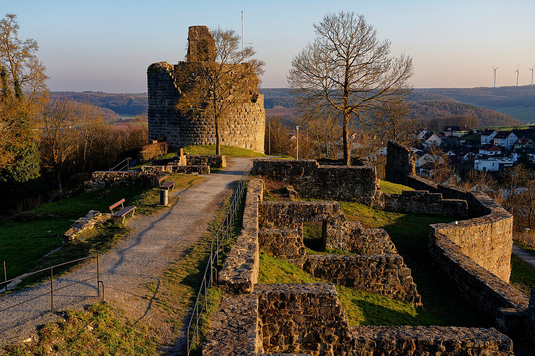 Botenlauben ruins, also known as Botenlauben Castle or Bodenlaube Castle, are the ruins of a hilltop castle at 340 m above sea level. NN in the Reiterswiesen district of the spa town of Bad Kissingen, Lower Franconia, Bavaria, Franconia, Germany