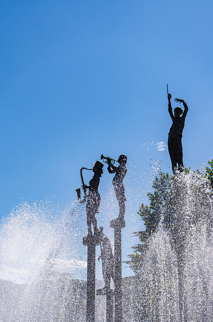 Music fountain in Vake district, city centre of Tbilisi