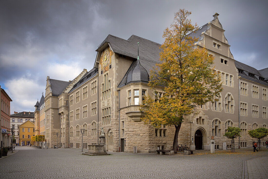 Historischer Stadtkern mit Amtsgericht, Rudolstadt, Landkreis Saalfeld-Rudolstadt, Thüringen, Deutschland, Europa