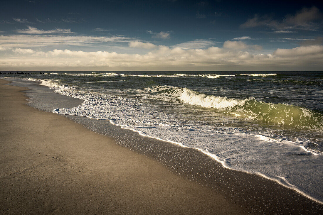 Strand von Hörnum im Morgenlicht, Sylt, Nordfriesland, Schleswig-Holstein, Deutschland, Europa