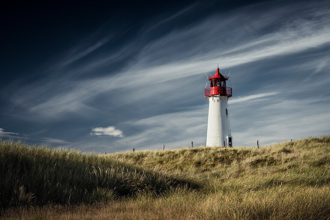 Leuchtturm List-West, Ellenbogen, List, Sylt, Nordfriesland, Schleswig-Holstein, Deutschland, Europa