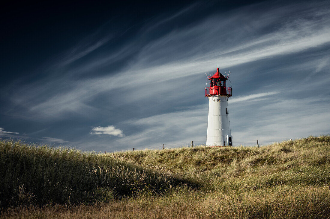 List-West lighthouse, Ellenbogen, List, Sylt, North Friesland, Schleswig-Holstein, Germany, Europe