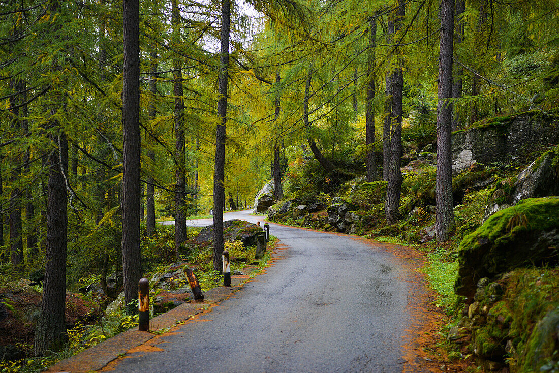 Val d'Ossola, Valle Antrona, Bergstraße, Piemont, Italien