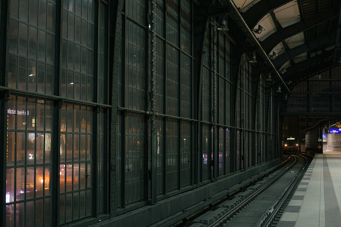 Berlin, Germany, Tran station , Bahn, Night scape