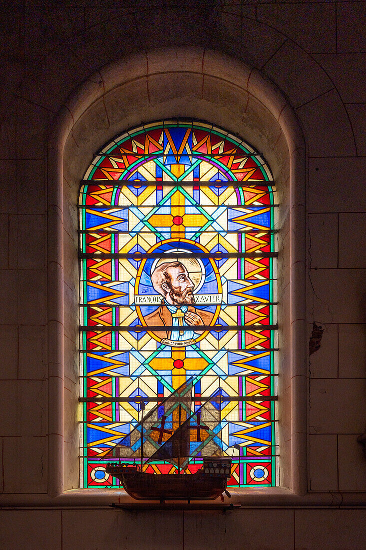 Interior view of the Saint Martin church in Yport, Normandy, France