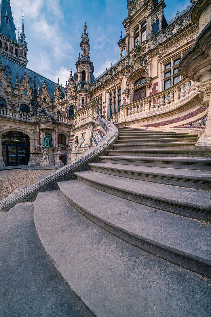 Exterior view of the Palais Bénédictine in Fecamp, Normandy, France