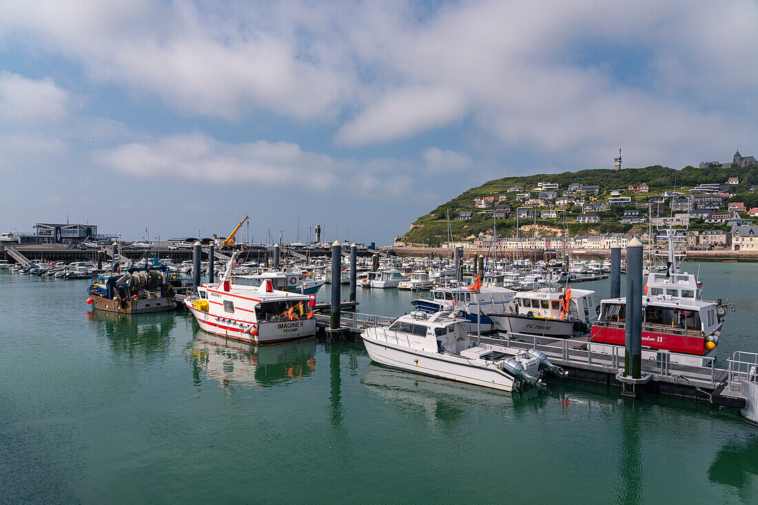 View of Fecamp Marina, Normandy, France