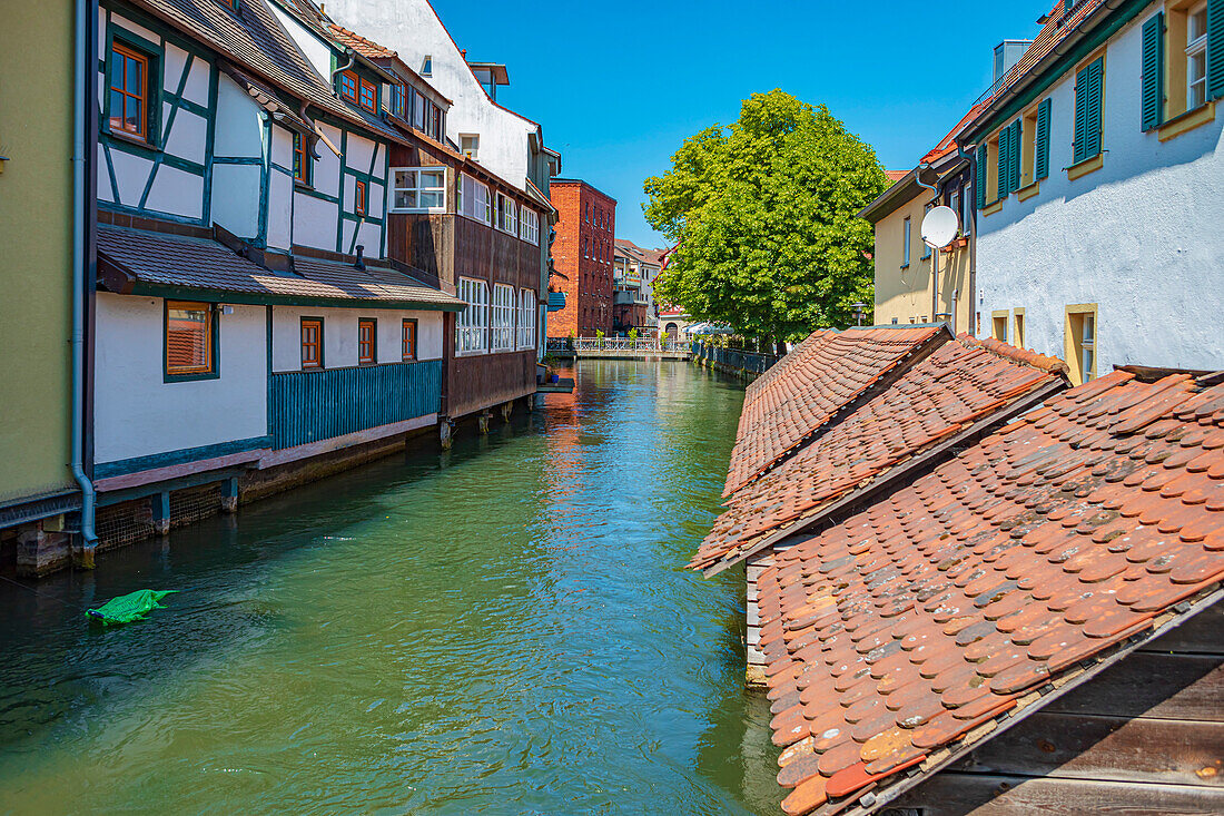 Fluss Wiesent und Klein Venedig von Forchheim, Bayern, Deutschland