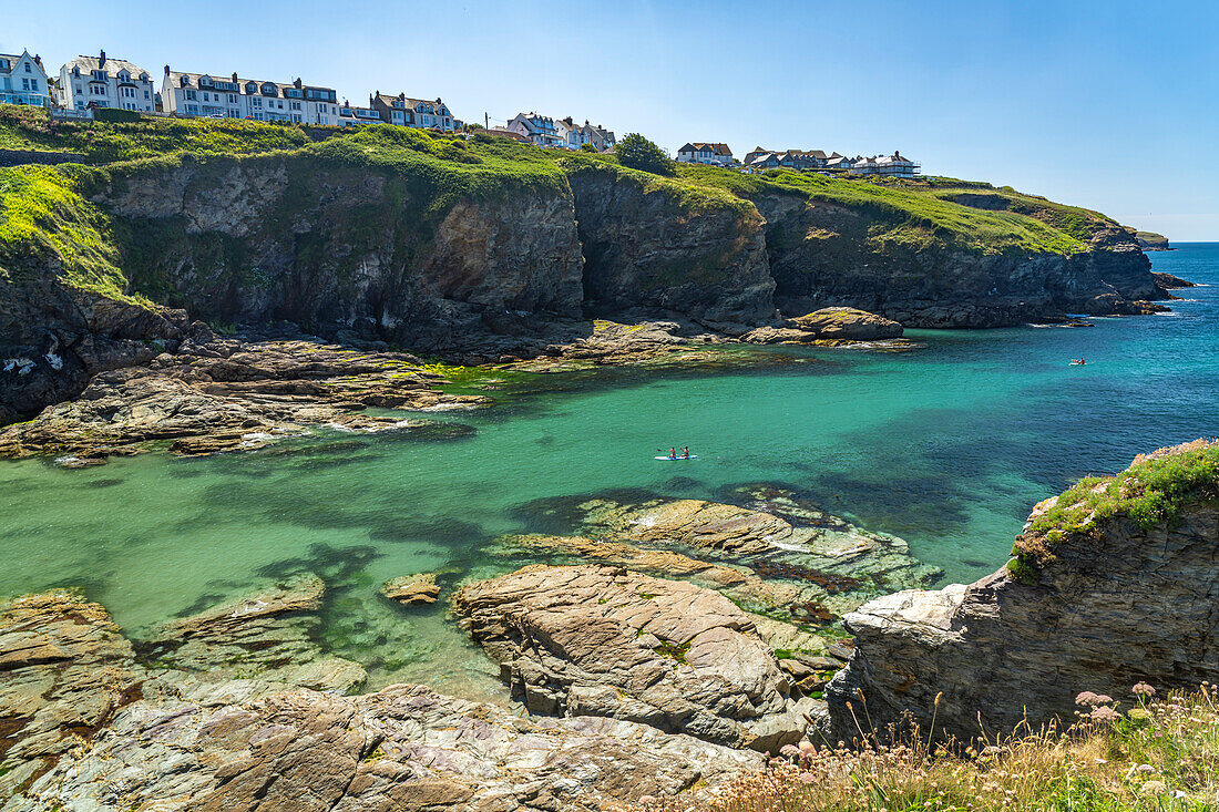 Port Gaverne Beach bei Port Isaac, Cornwall, England, Großbritannien, Europa  