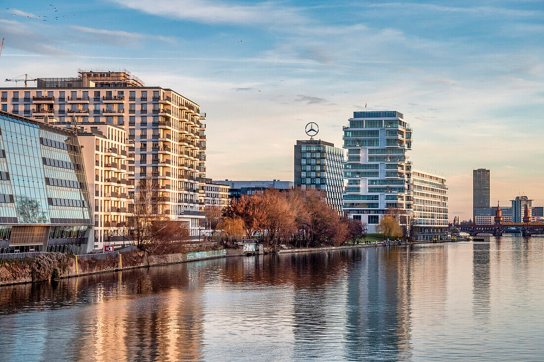 Media Spree, new buildings, Spreeufer, Friedrichshain, Berlin