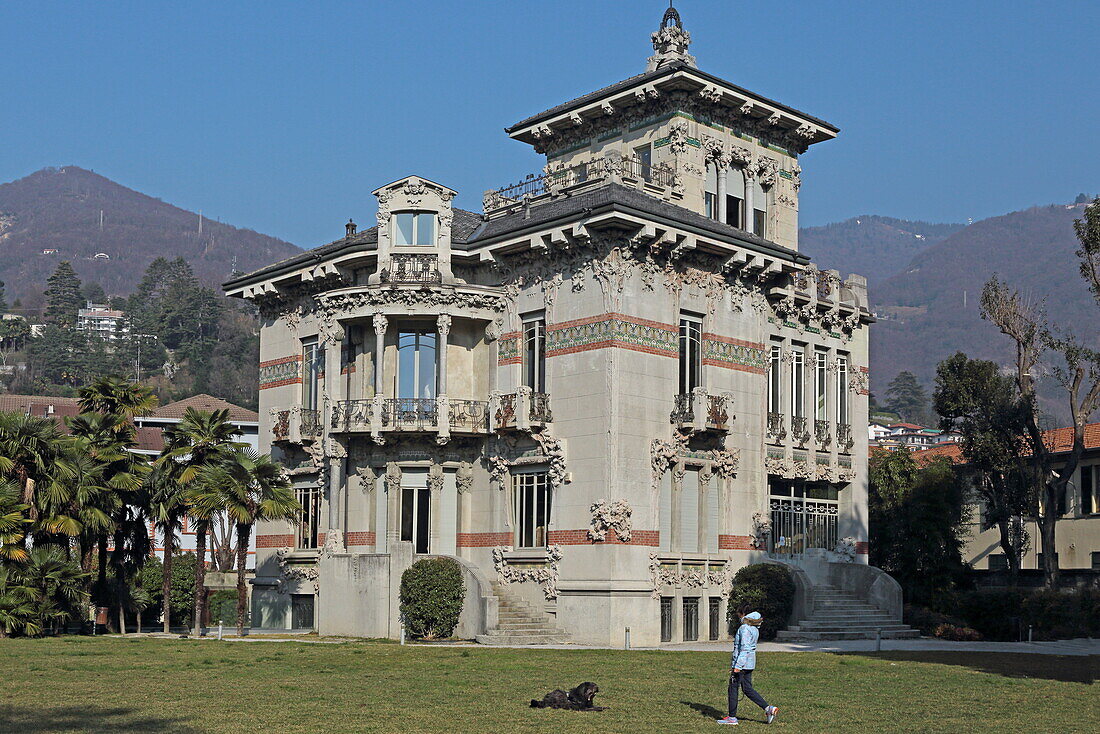 Art Nouveau style Villa Bernasconi, Cernobbio, Lake Como, Lombardy, Italy