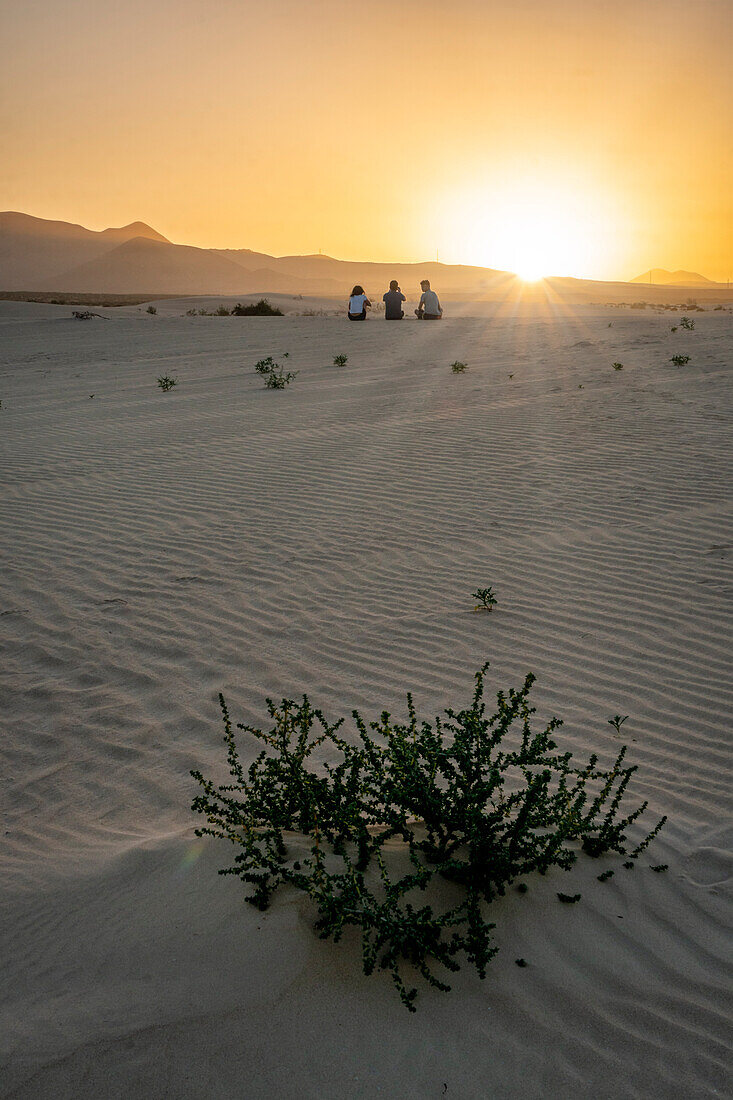 Correlejo, Dünen, Sonnenuntergang, Parque Natural de las Dunas, Fuerteventura, Kanaren, Spanien