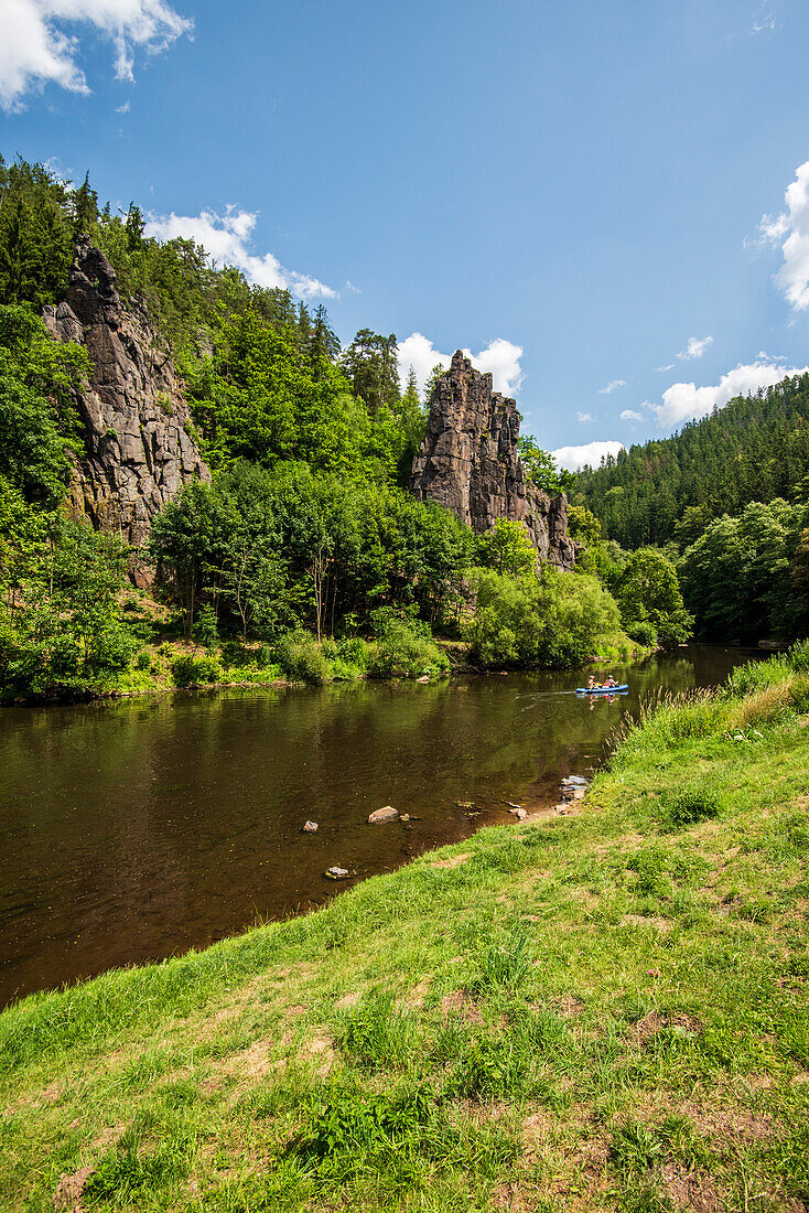 Hans Heiling Rocks on the Eger River between Karlovy Vary and Loket, West Bohemia, Czech Republic