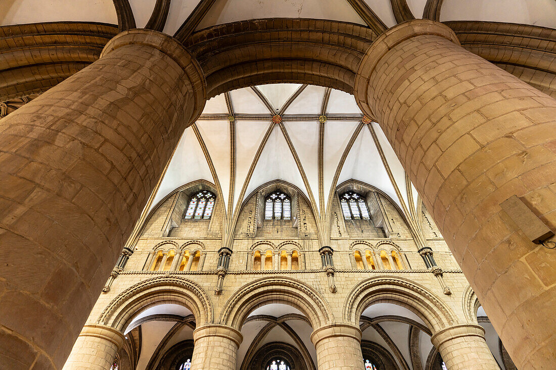 Innenraum der Kathedrale von Gloucester, England, Großbritannien, Europa 