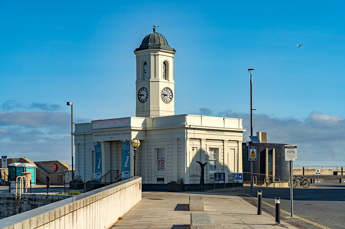 Margate Pier and Harbor Company with the Tourist Information Office, Kent, England, United Kingdom, Europe