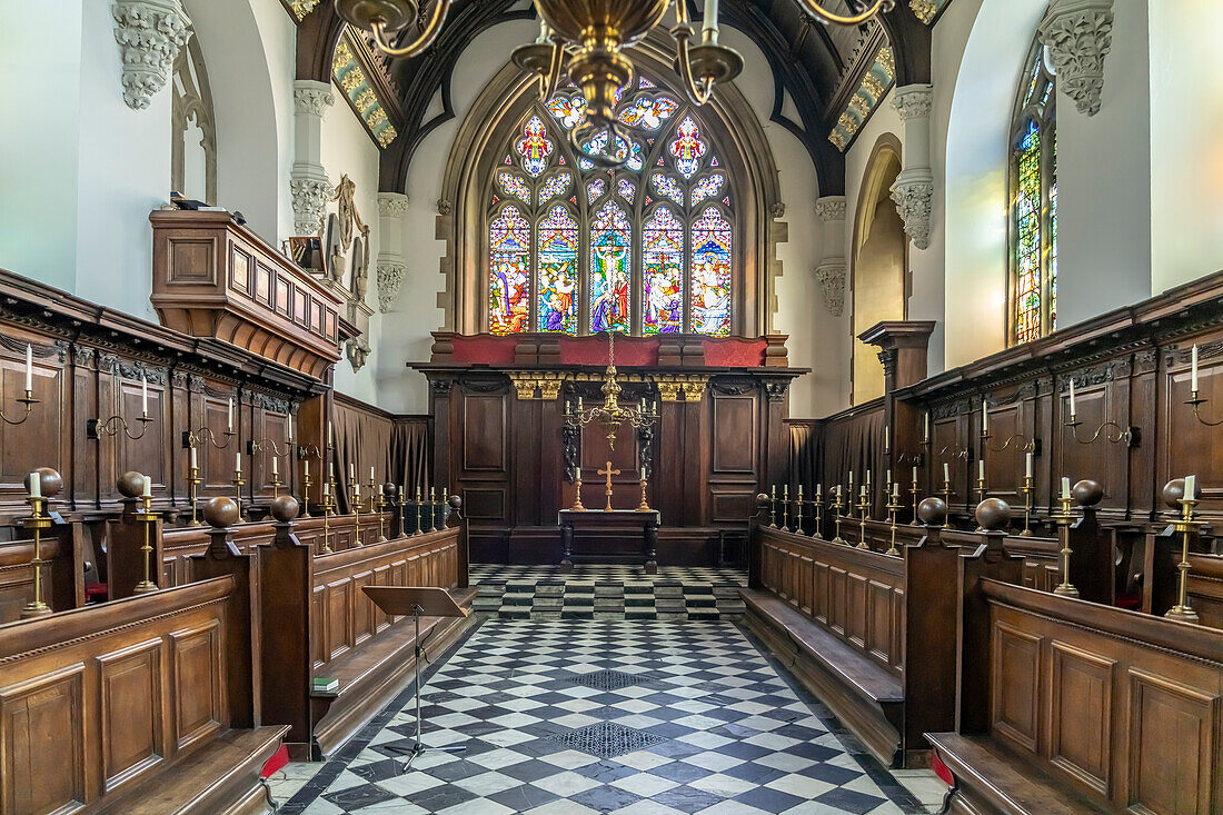 Innneraum der Kapelle des University College, University of Oxford, Oxford, Oxfordshire, England, Großbritannien, Europa  