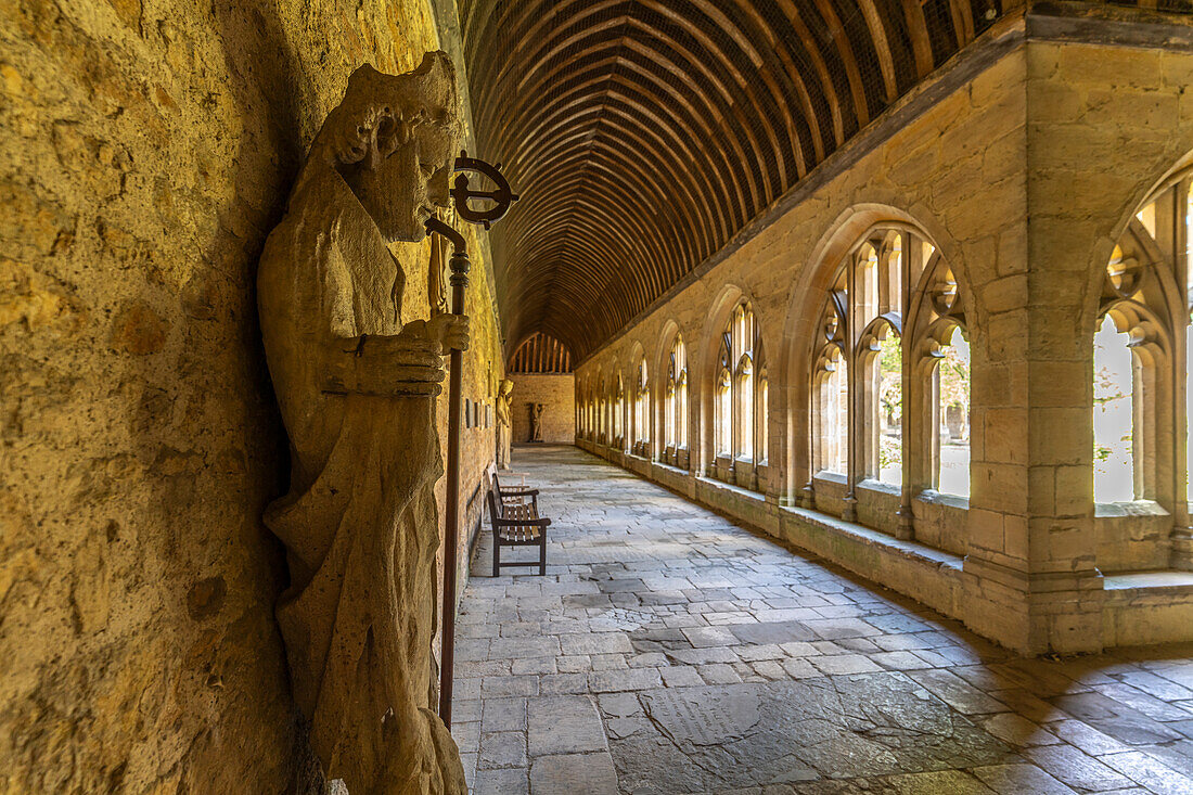 Der Kreuzgang des New College, University of Oxford, Oxfordshire, England, Großbritannien, Europa