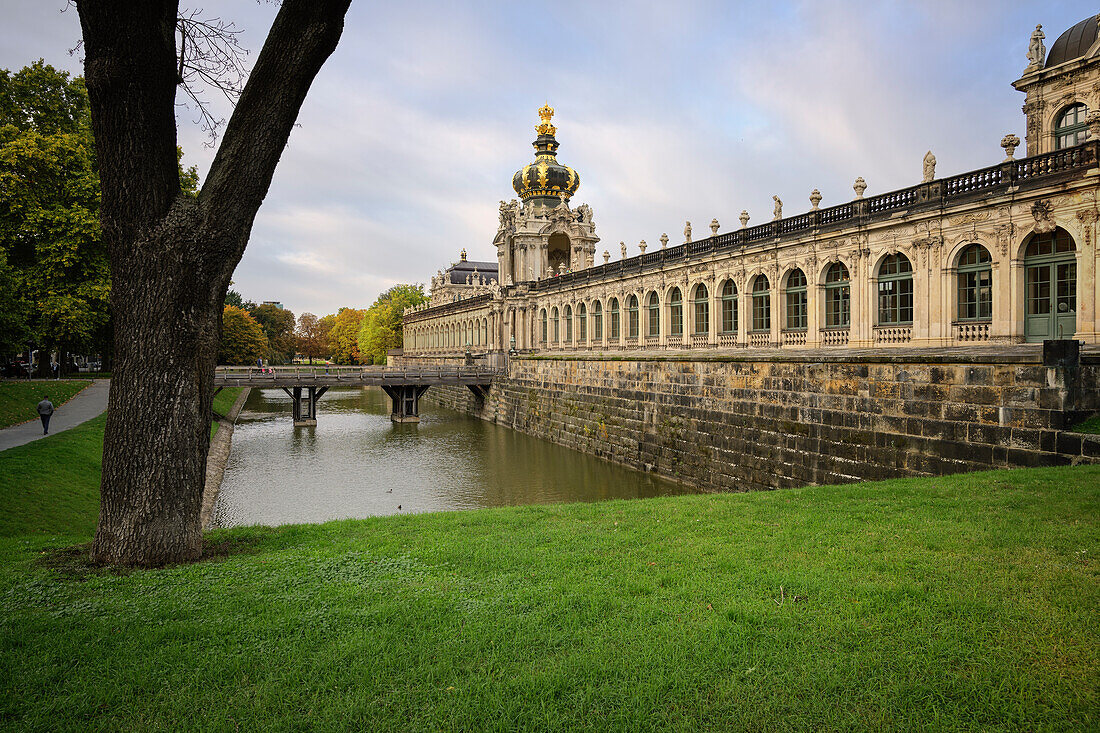 Crown Gate with Long Gallery, Dresden Zwinger, Dresden, Free State of Saxony, Germany, Europe