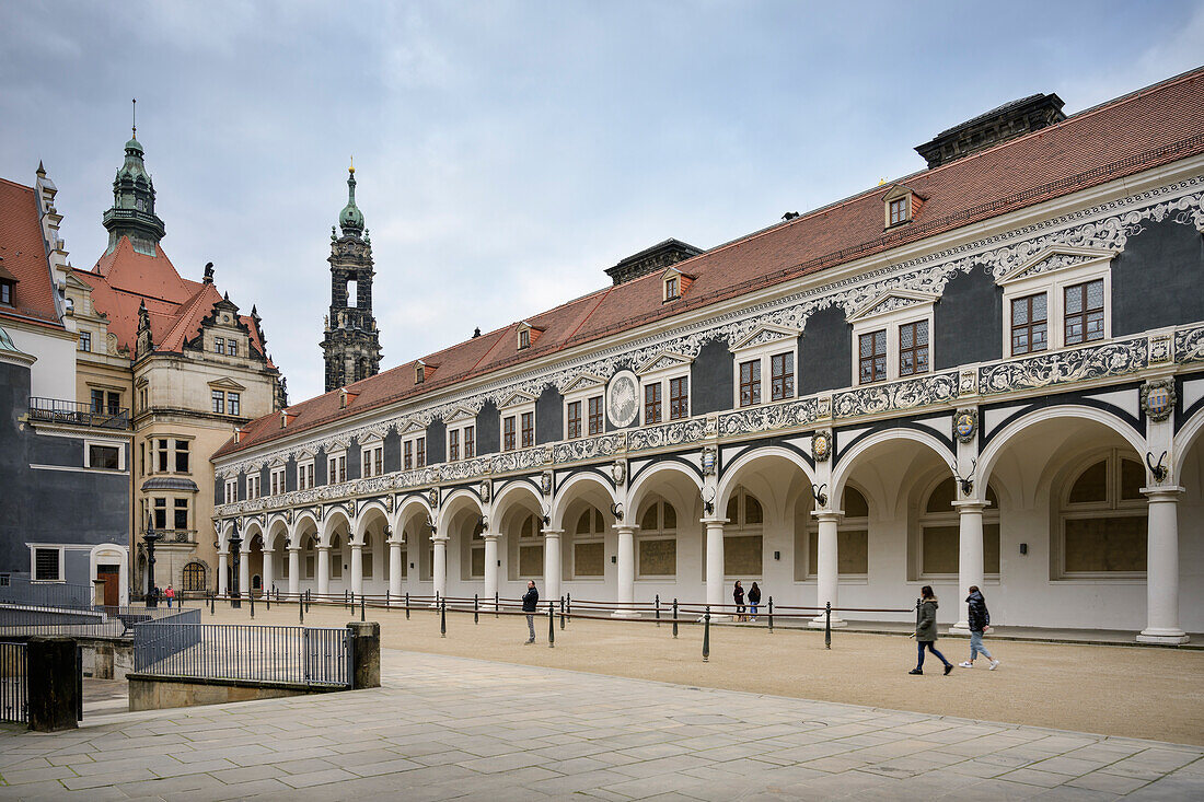 Innenhof vom Stallhof in Dresden, Freistaat Sachsen, Deutschland, Europa