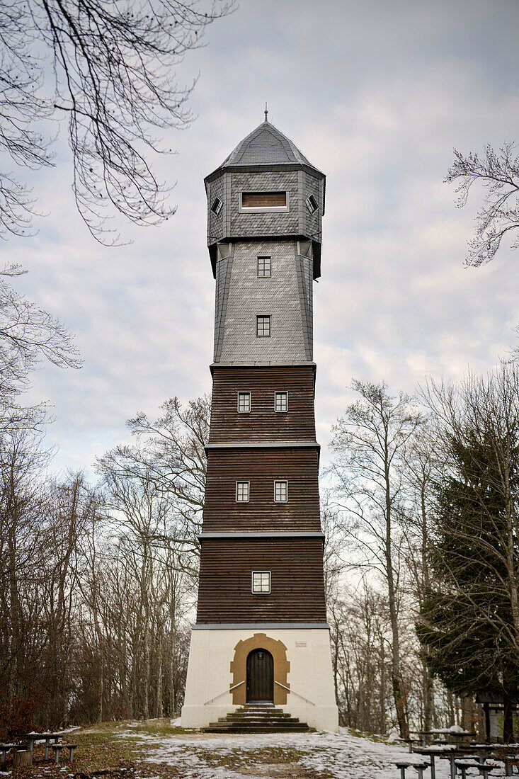 Römerstein Tower, Römerstein Municipality, Reutlingen District, Swabian Jura, Baden-Wuerttemberg, Germany, Europe