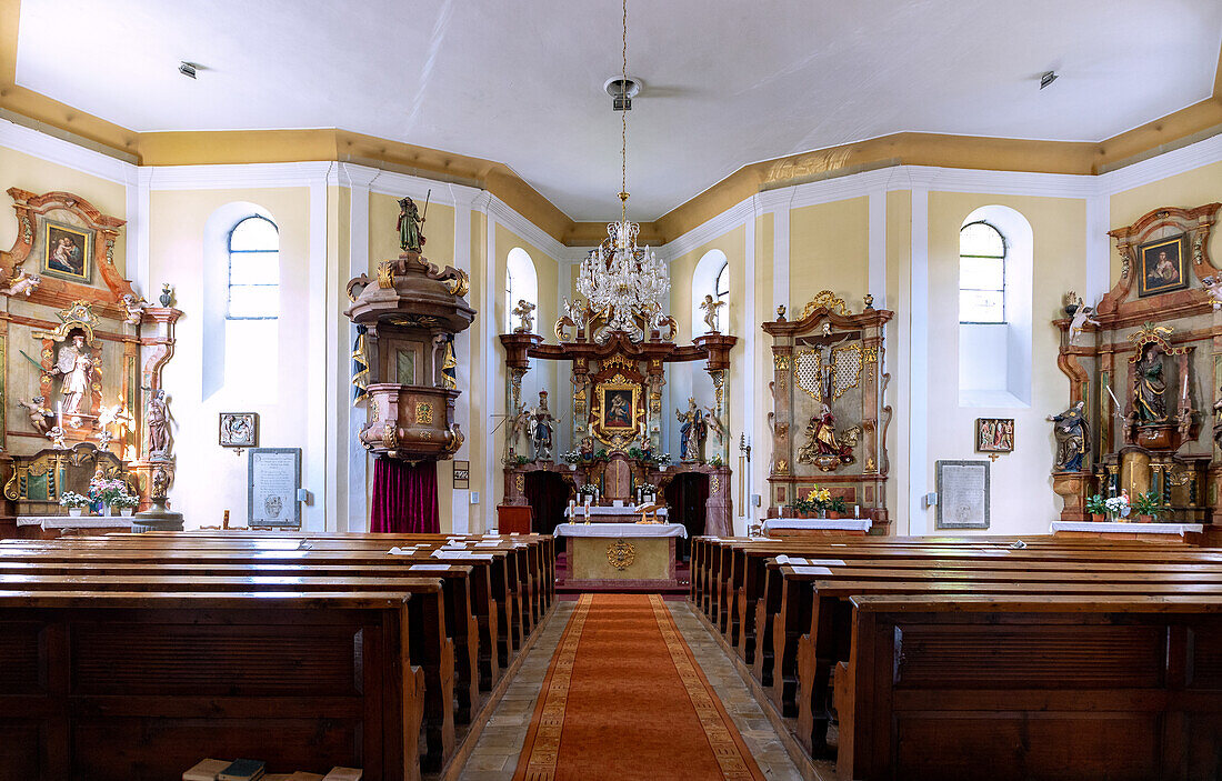 Parish Church of Our Lady Help from the Star in Železná Ruda in the Bohemian Forest in the Czech Republic