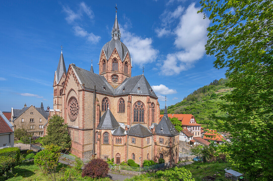 Cathedral of the Bergstrasse St. Peter, Heppenheim, Odenwald, GEO-Naturpark Bergstrasse-Odenwald, Hesse, Germany