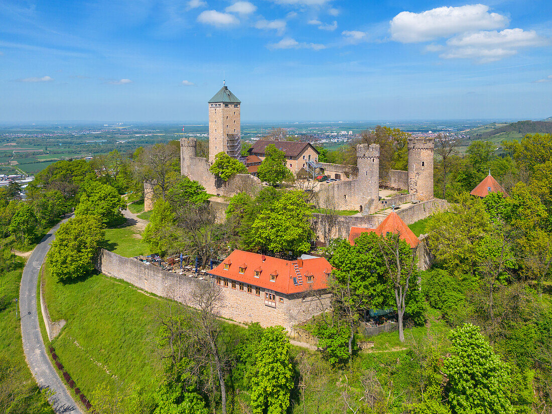 Starkenburg in Heppenheim, Bergstrasse, Odenwald, Hesse, Germany