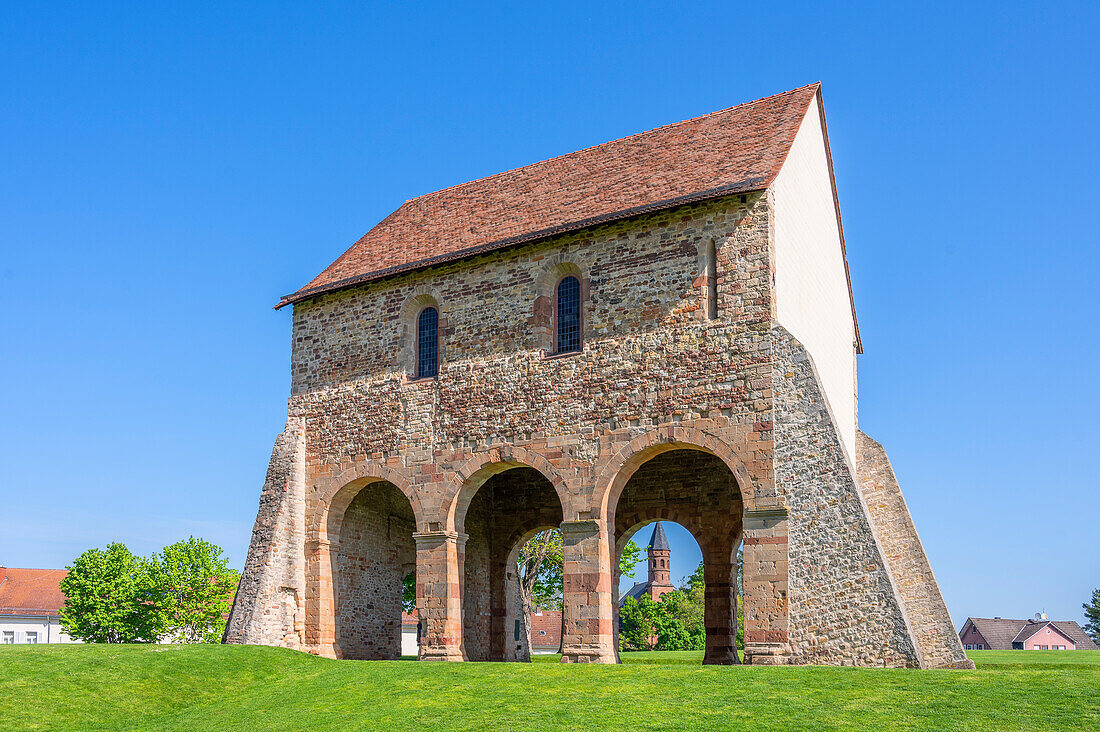Church fragment of Lorsch Abbey, UNESCO World Heritage Site, Lorsch, Odenwald, Hesse, Germany