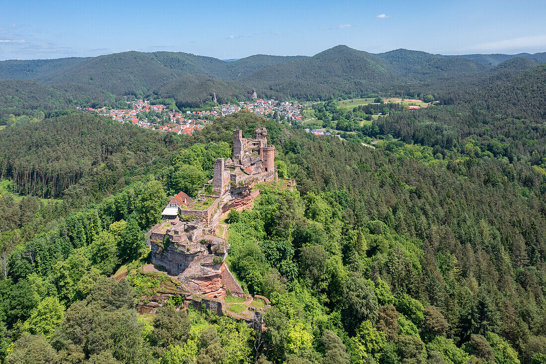 The group of castles Alt-Dahn, Palatinate Forest, Dahn, Palatinate Forest, Wasgau, Dahner Felsenland, Rhineland-Palatinate, Germany