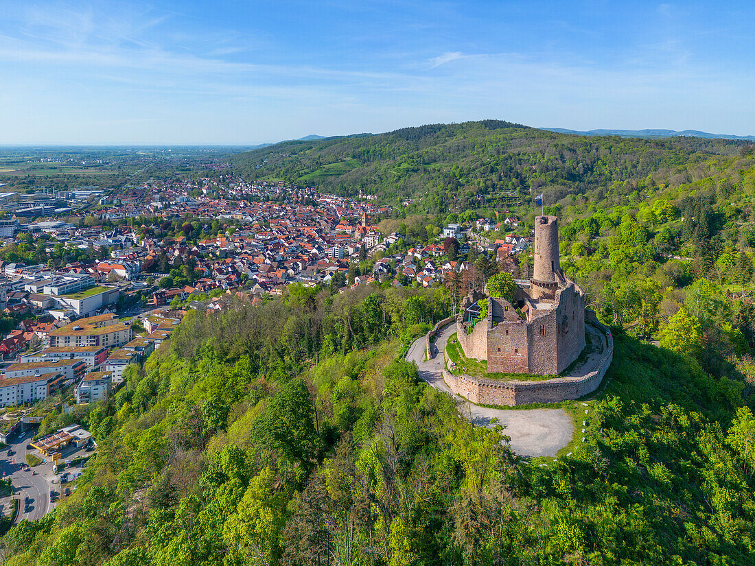 Windeck Castle ruins, Weinheim, Odenwald, GEO Nature Park, Bergstrasse-Odenwald, Baden-Württemberg, Germany