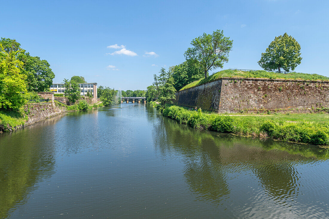 Die Festungsanlagen von Saarlouis, Saar, Saartal, Saarland, Deutschland