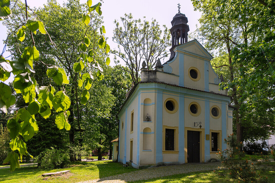 St. Martin's Chapel in the City Park in Český Krumlov in South Bohemia in the Czech Republic