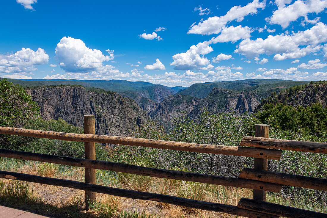 Steep walls and black rock characterizes Black Canyon of the Gunnison National Park