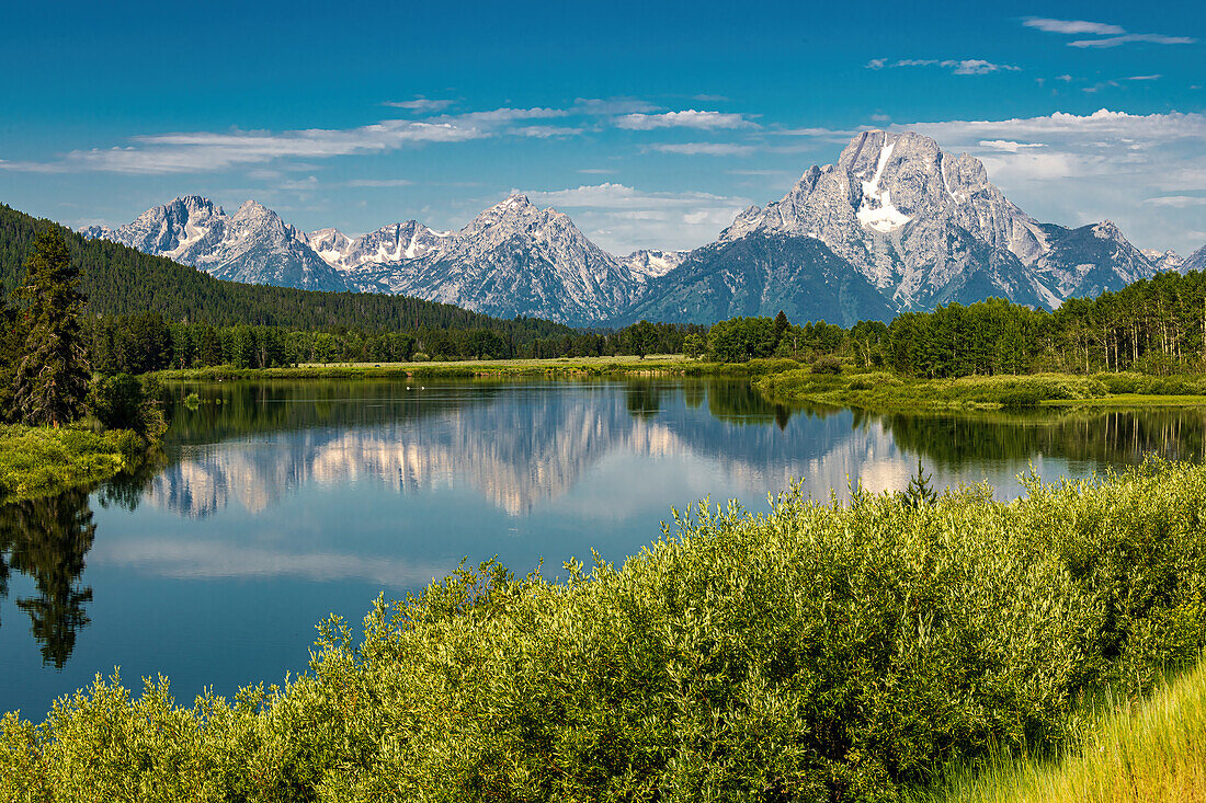 The Grand Tetons Reflected in a Mountain Lake