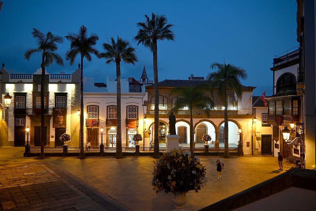 City Hall on Plaza Espana, Santa Cruz, La Palma, Canary Islands, Spain