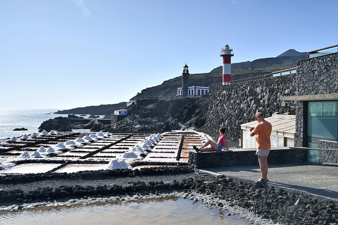 Salt flats at Punta de Fuencaliente, South La Palma, Canary Islands, Spain