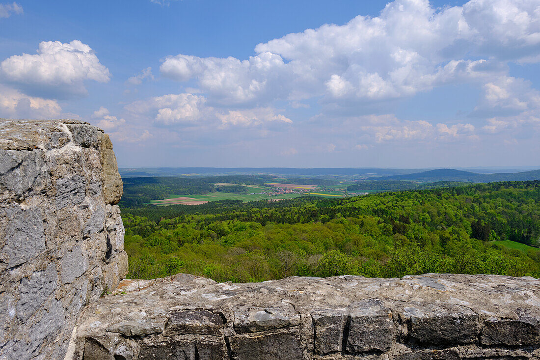 Bramberg castle ruins in the Haßberge nature park, Haßfurt district, Lower Franconia, Franconia, Bavaria, Germany