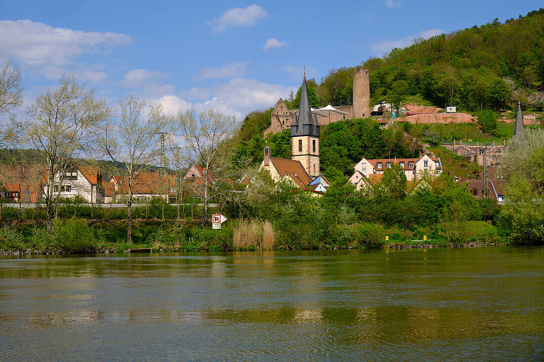 Blick auf die Altstadt von Gemünden am Main, Landkreis Main-Spessart, Unterfranken, Franken, Bayern, Deutschland 