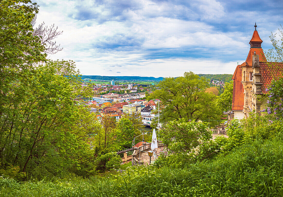 Ausblick vom Österberg auf Tübingen, Baden-Württemberg, Deutschland