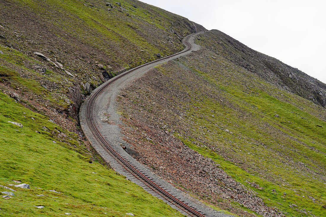 Great Britain, North Wales, Snowdonia, cog railway to Mount Snowdon