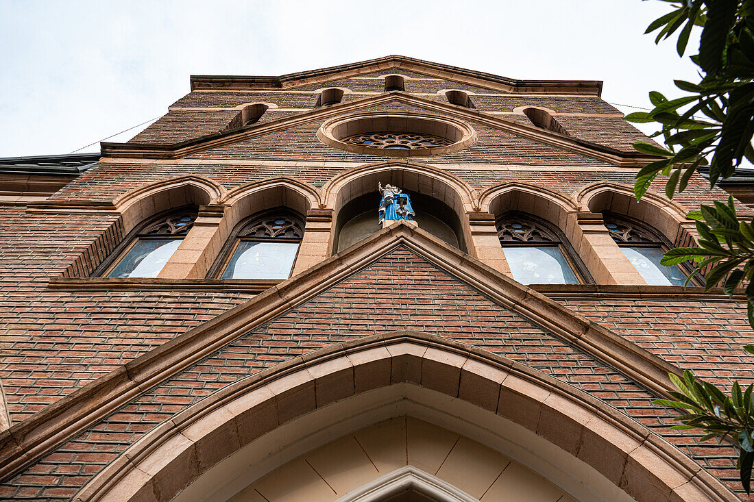 Architecture of restored part of Old Tbilisi, capital city of Georgia