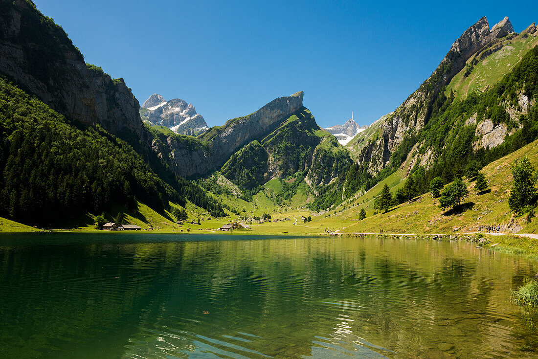 Seealpsee, Wasserauen, Alpstein, Appenzeller Alpen, Kanton Appenzell Innerrhoden, Schweiz