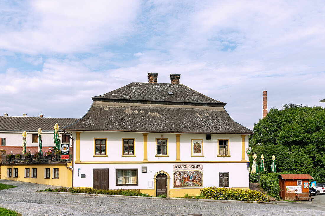 historical restaurant Brusova hospoda Restaurace in Mohelnice in Moravia in the Czech Republic
