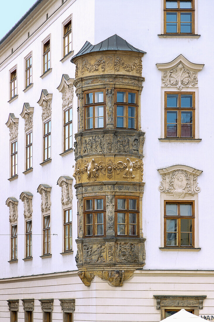 Hauenschildův dům mit Erker am Dolní náměstí in Olomouc in Mähren in Tschechien